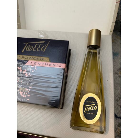 Vintage Tweed Cologne Bath Powder Letheric Perfume Set - Picture 5 of 6